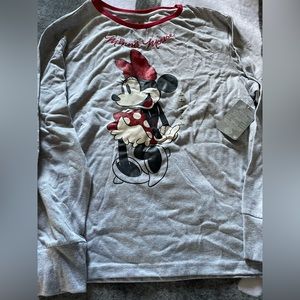 Disney women’s long sleeve shirt Minnie Mouse L new